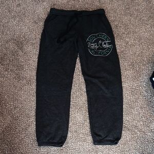 Mossimo Supply Co. Gray Joggers with Green Print